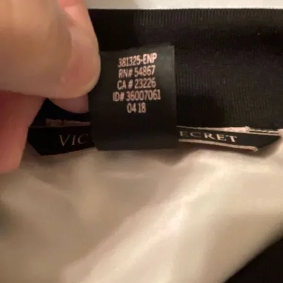 Victoria's Secret Black Luxe Palm Satin Feel Bomber Cropped Jacket - Picture 12 of 12